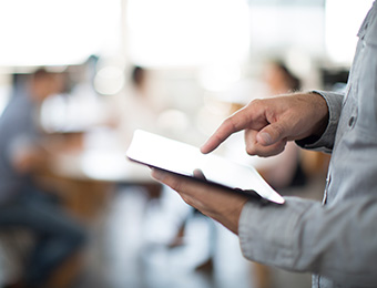 Person using digital device 